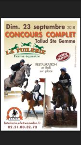 affiche du concours complet d'équitation de la ferme équestre de la Tuilerie