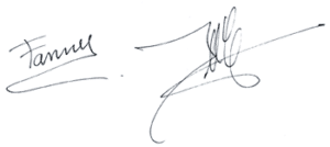 signatures Fanny et JAG