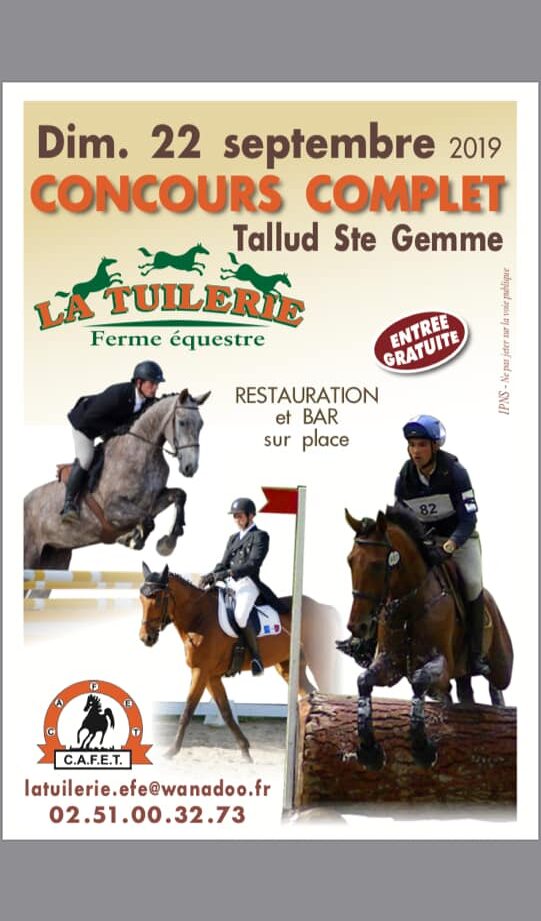affiche du concours complet de la tuilerie